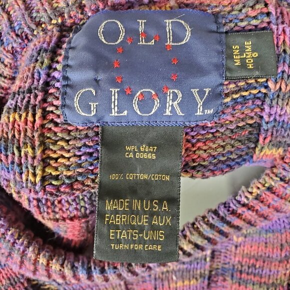 Vintage 80s Multicolor Crew Sweater Men's Large - Picture 2 of 15